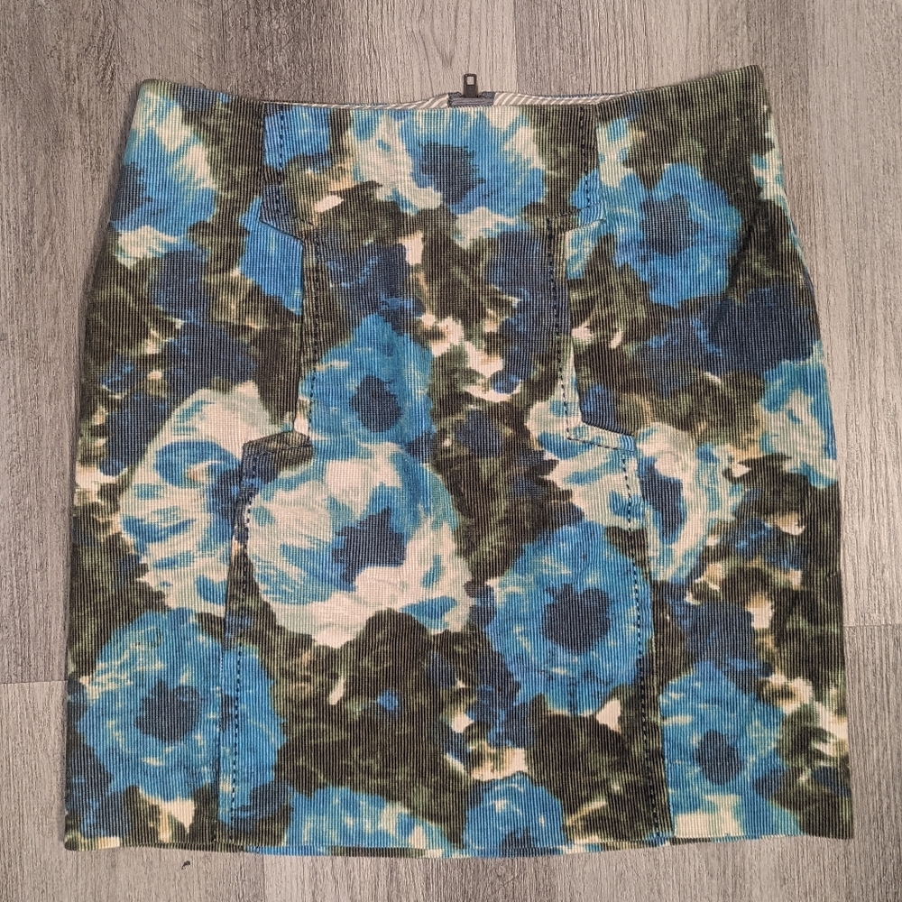Anthropologie Postmark Calabria Watercolor Floral Skirt SZ 6 - Picture 2 of 5